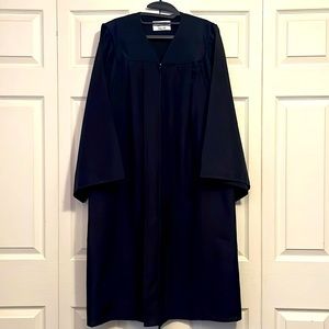 Graduation Gown Black Size: 45” NWOT w/gold tassel&charm